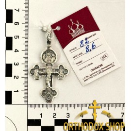 Подарочный набор Серебряный Крест и Серебряная цепочка 925° пробы. SGS-03. Освященный