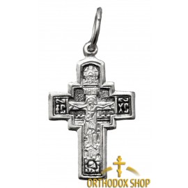 Православный Серебряный нательный Крестик 925° пробы с распятием. Освященный-1-01