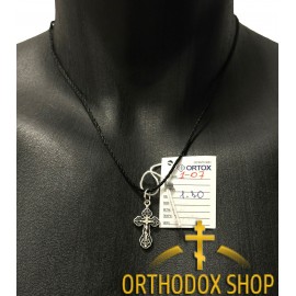 Православный Серебряный нательный Крестик 925° пробы с распятием. Освященный-1-07