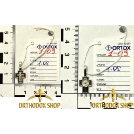 Православный Серебряный нательный Крестик 925° пробы с распятием. Освященный-1-09