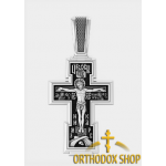 Православный Серебряный нательный Крестик-18263. Освященный