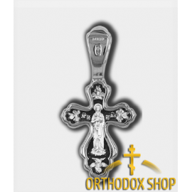 Православный Серебряный нательный Крестик-18329. Освященный