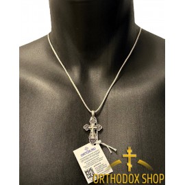 Православный Серебряный нательный Крестик 925° пробы с распятием-2-25. Освященный