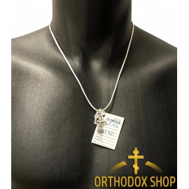 Православный Серебряный нательный Крестик 925° пробы с распятием-2-45. Освященный