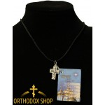 Православный Серебряный нательный Крестик 925° пробы с распятием-3-564. Освященный