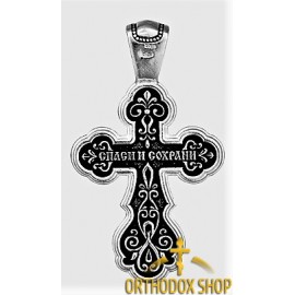 Православный Серебряный нательный Крестик, Освященный-3295