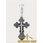 Православный Серебряный нательный Крестик-3399. Освященный