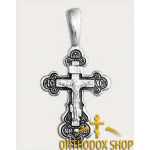 Православный Серебряный нательный Крестик-3453. Освященный
