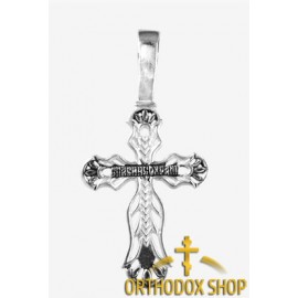 Православный Серебряный нательный Крестик, Освященный-3505