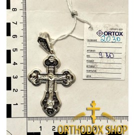 Подарочный набор Серебряный Крест и Серебряная цепочка 925° пробы. SGS-06. Освященный
