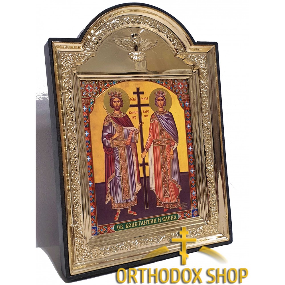Икона Святой Константин и Святая Елена. Освященная