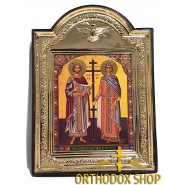 Икона Святой Константин и Святая Елена. Освященная