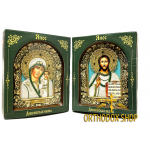 2 Дивеевские иконы из бисера Богоматерь Казанская и Господь Вседержитель Иисус Христос. Освященные