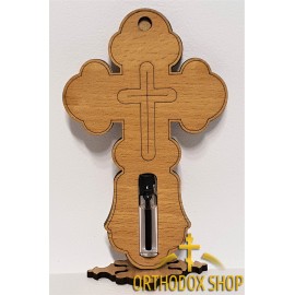 Православный деревянный крест с 5 Иконами, подставкой, ладаном и Церковным Благовонием. Освященный