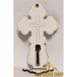 Православный деревянный крест с 5 Иконами, подставкой, ладаном и Церковным Благовонием. Освященный