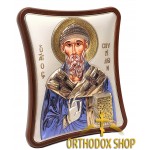 Серебряная Икона Святой Спиридон Тримифунтский. Освященная