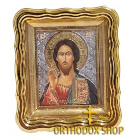 Маленькая настольная икона Иисус Христос Спаситель, Освященная