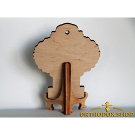 Икона  Молитва о детях "Ангел Хранитель с Детьми" с деревянной подставкой, Освященная