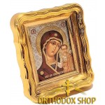 Маленькая настольная икона Богоматерь Казанская, Освященная