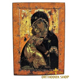 Икона под старину Божья Матерь "Владимирская", Освященная
