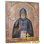 Икона под старину "Святой Иосиф Волоцкий", Освященная